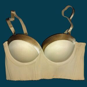 NWT SEA BBOT Push Up Bra Corset Style Size 32C Nude Longline Strapless